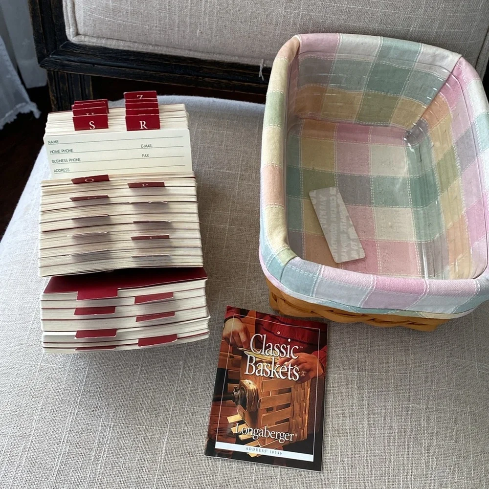 Longaberger Address Basket 1999